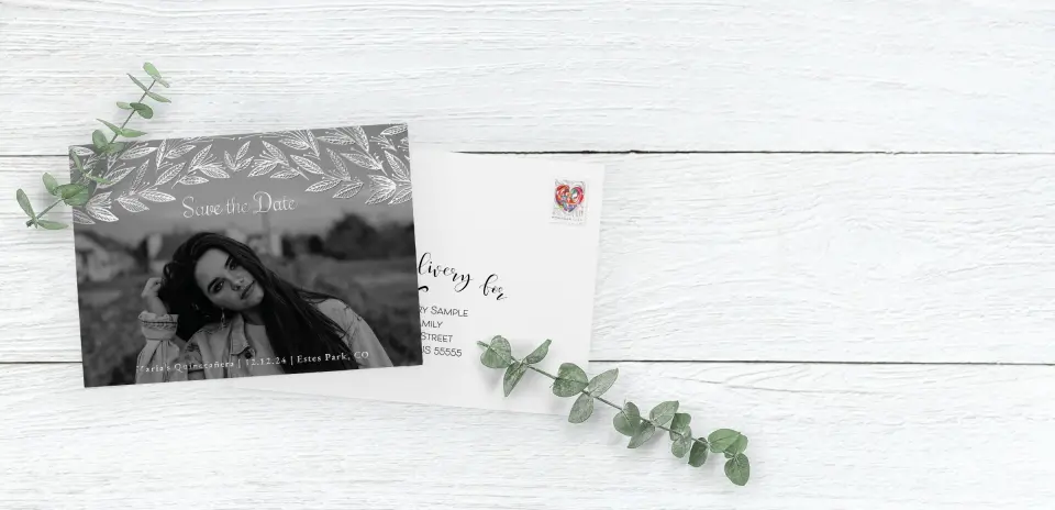 Save the Date Card with Optional Guest Addressing Service