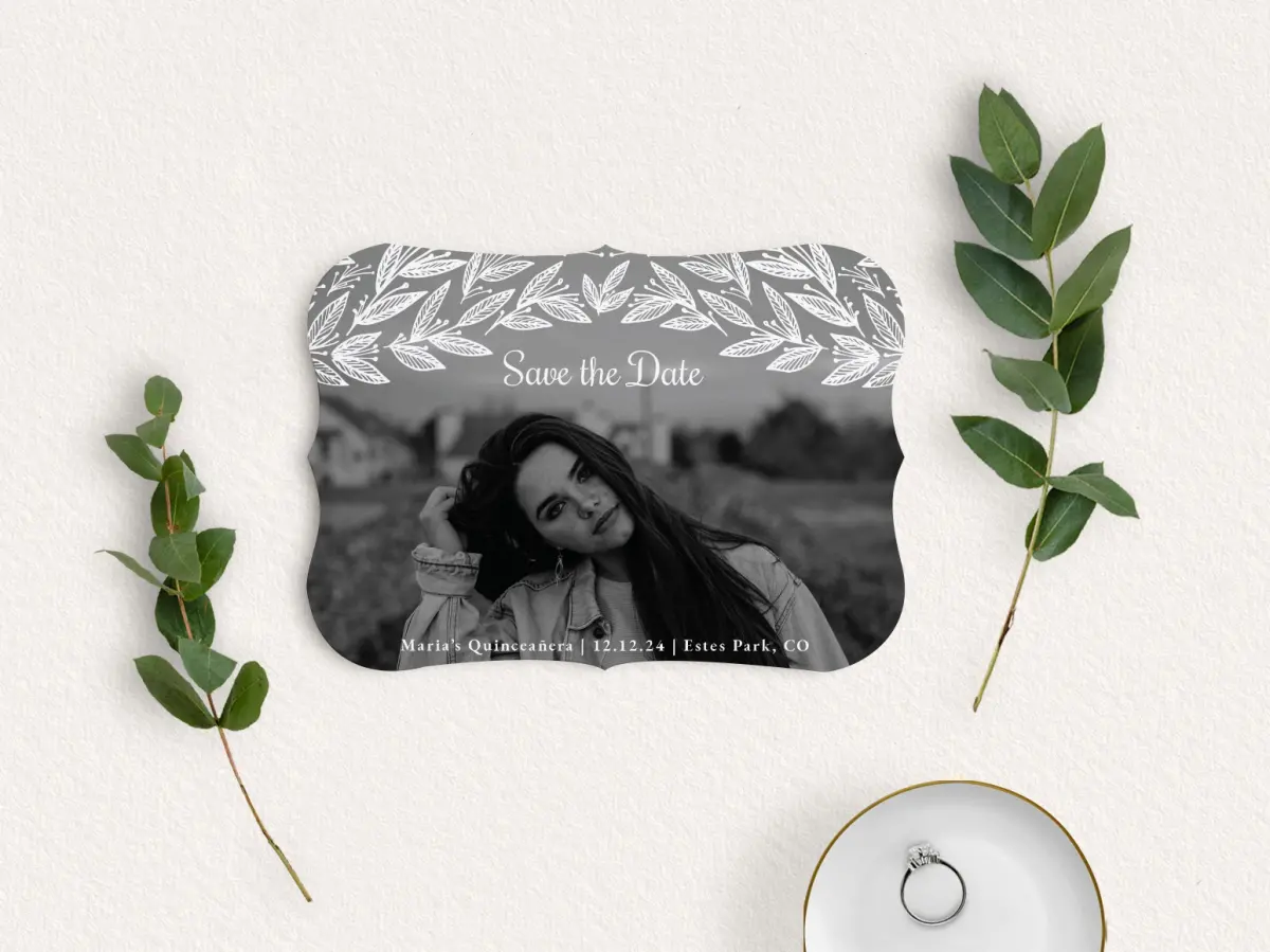 Save the Date Card with Optional Guest Addressing Service
