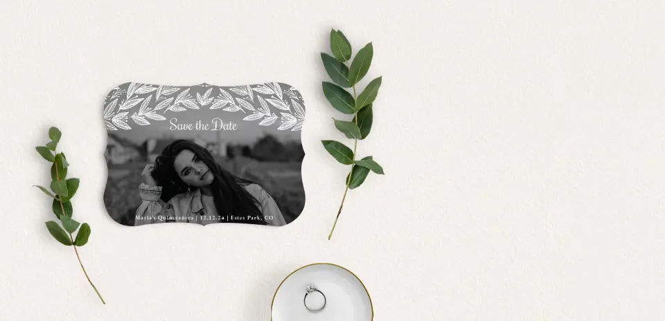 Save the Date Card with Optional Guest Addressing Service