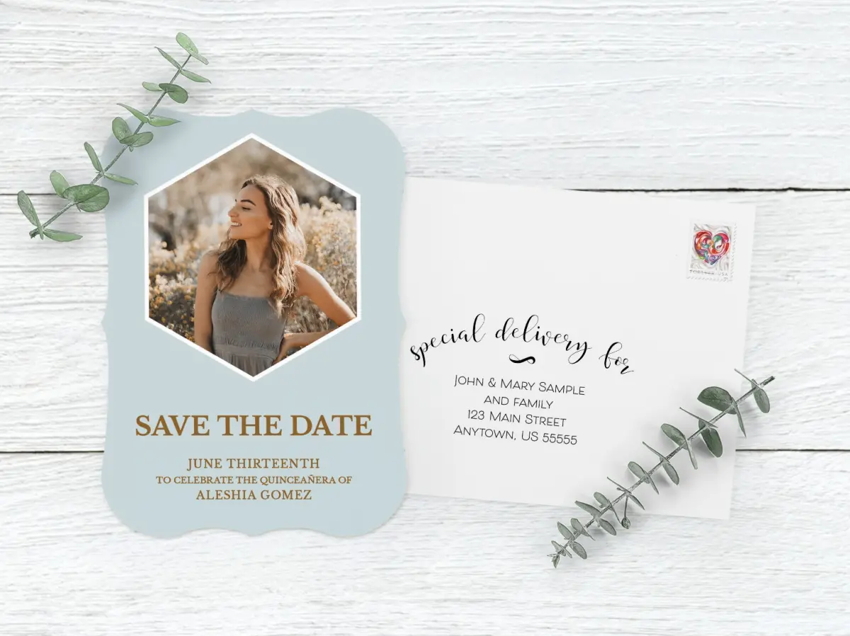 Save the Date Card with Optional Guest Addressing Service