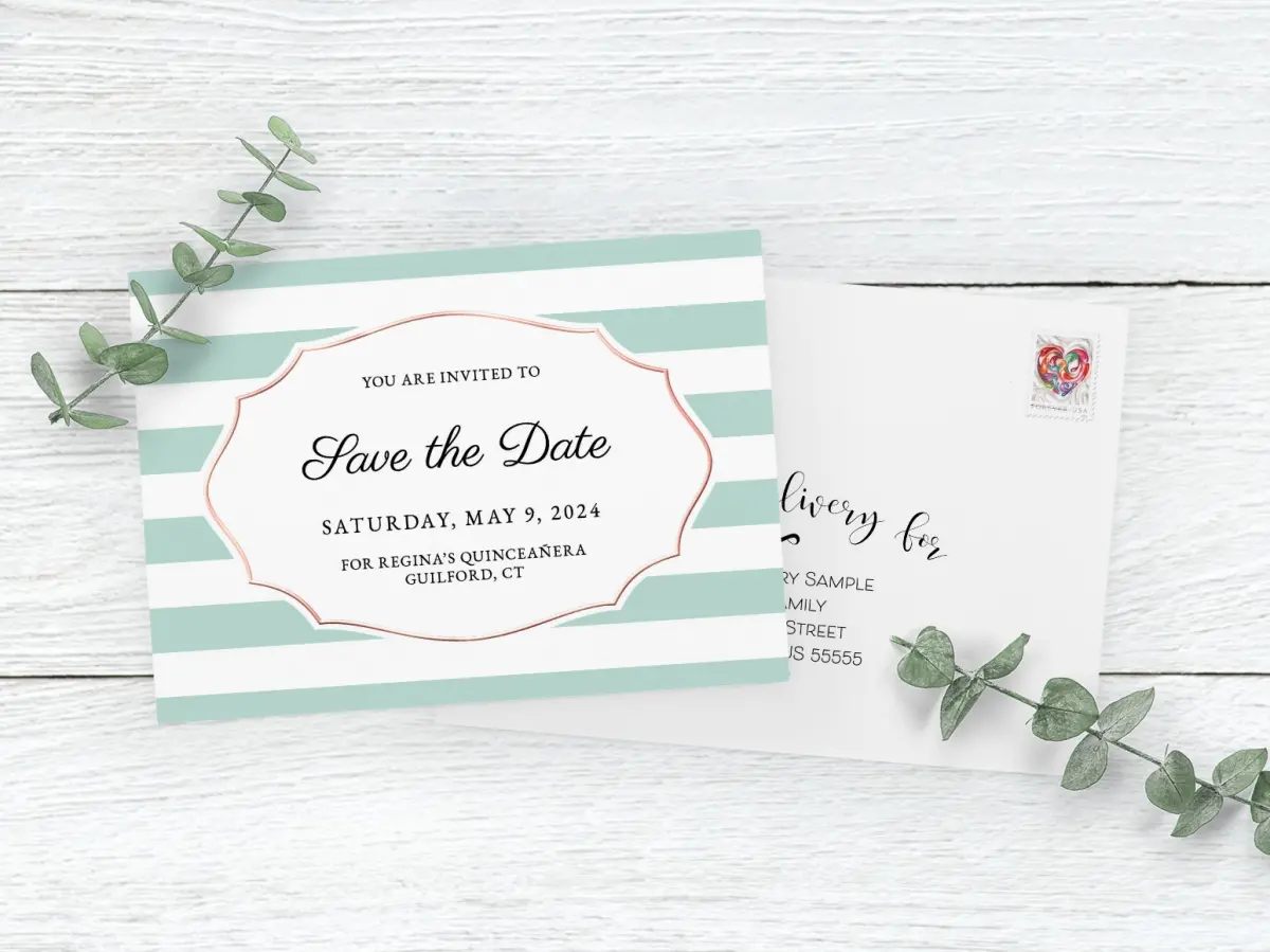 Save the Date Card with Optional Guest Addressing Service