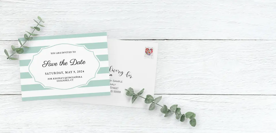Save the Date Card with Optional Guest Addressing Service
