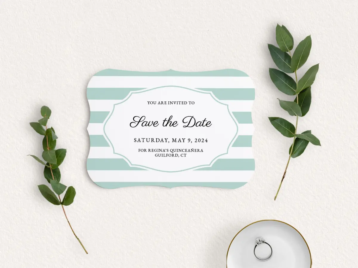 Save the Date Card with Optional Guest Addressing Service