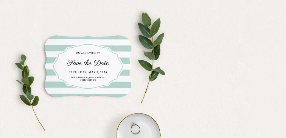 Save the Date Card with Optional Guest Addressing Service