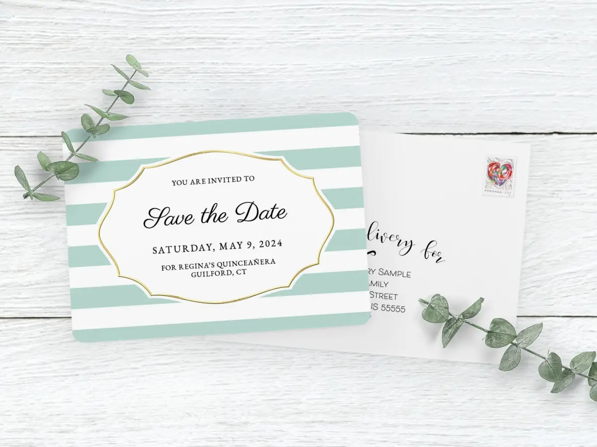 Save the Date Card with Optional Guest Addressing Service