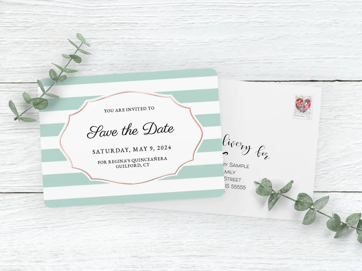 Save the Date Card with Optional Guest Addressing Service