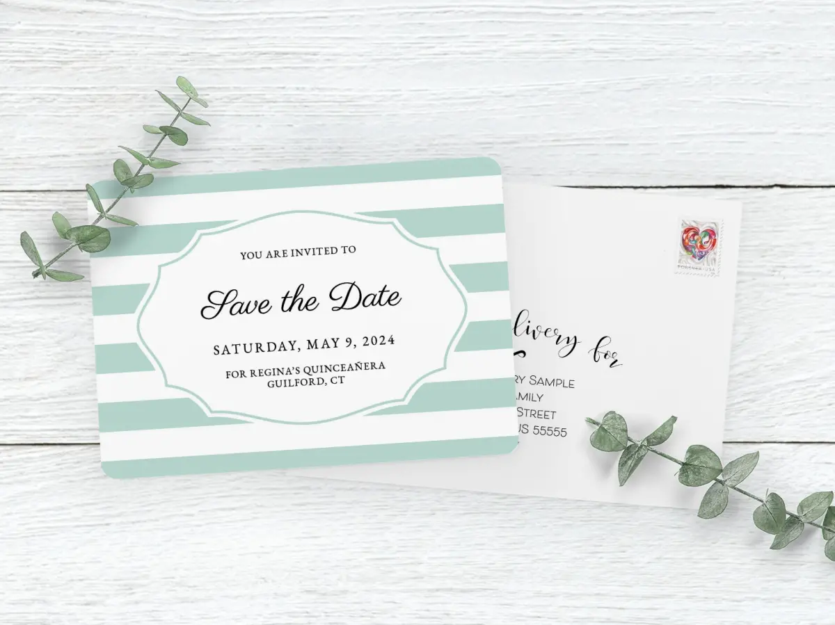 Save the Date Card with Optional Guest Addressing Service