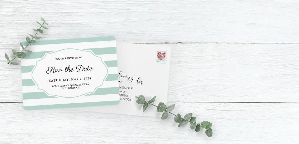 Save the Date Card with Optional Guest Addressing Service