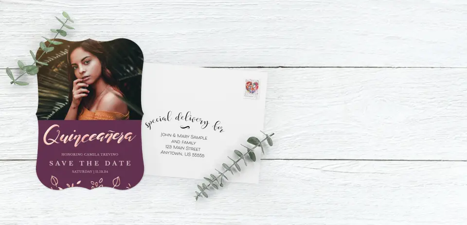 Save the Date Card with Optional Guest Addressing Service