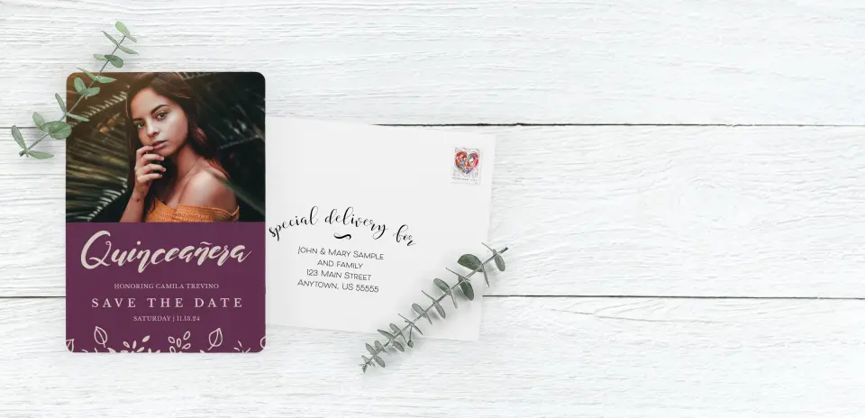 Save the Date Card with Optional Guest Addressing Service