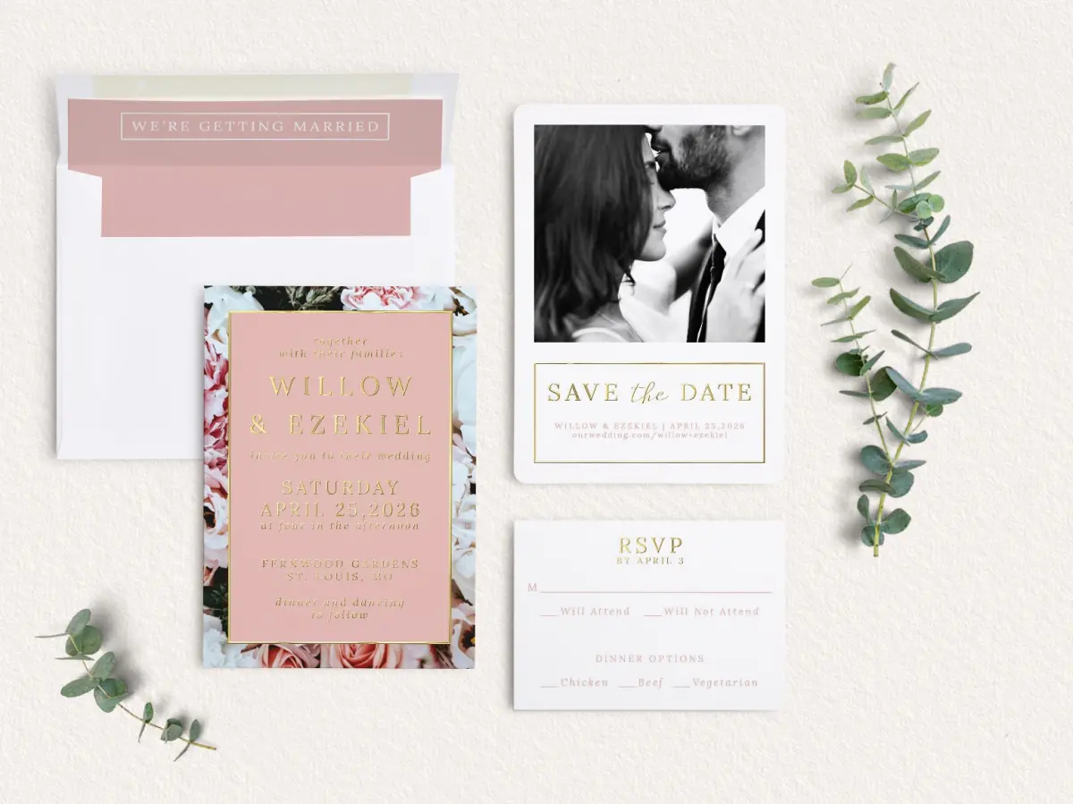 Front of Save the Date Card