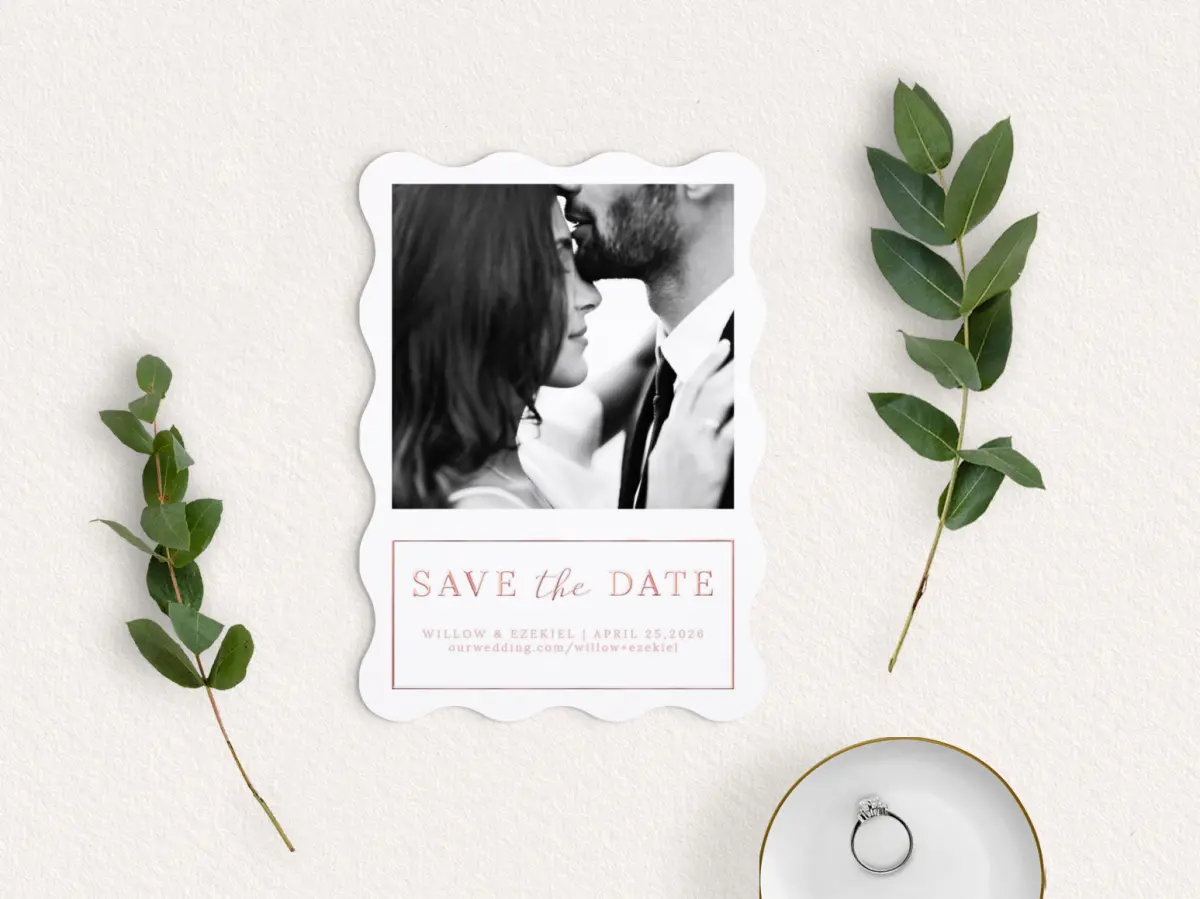 Save the Date Card with Optional Guest Addressing Service