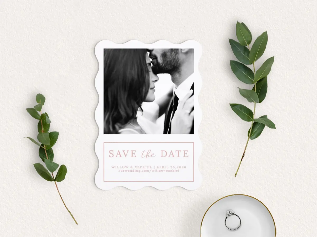 Save the Date Card with Optional Guest Addressing Service