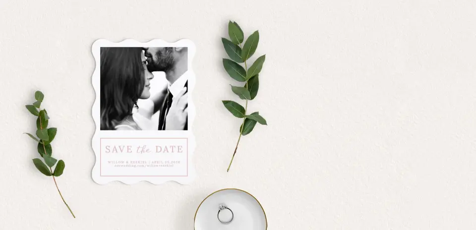 Save the Date Card with Optional Guest Addressing Service
