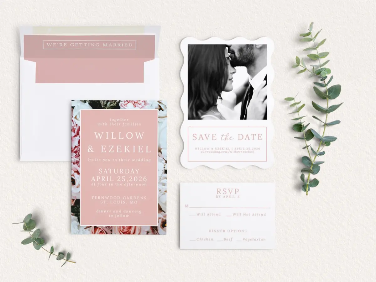 Front of Save the Date Card