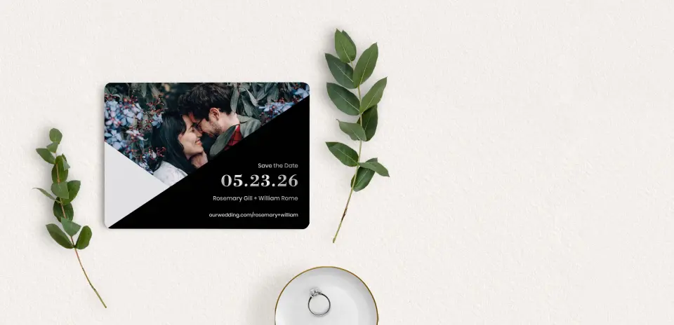 Save the Date Card with Optional Guest Addressing Service