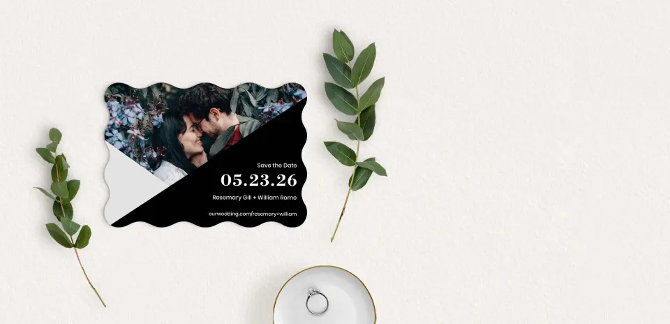 Save the Date Card with Optional Guest Addressing Service