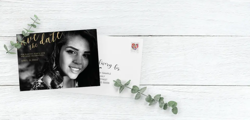Save the Date Card with Optional Guest Addressing Service