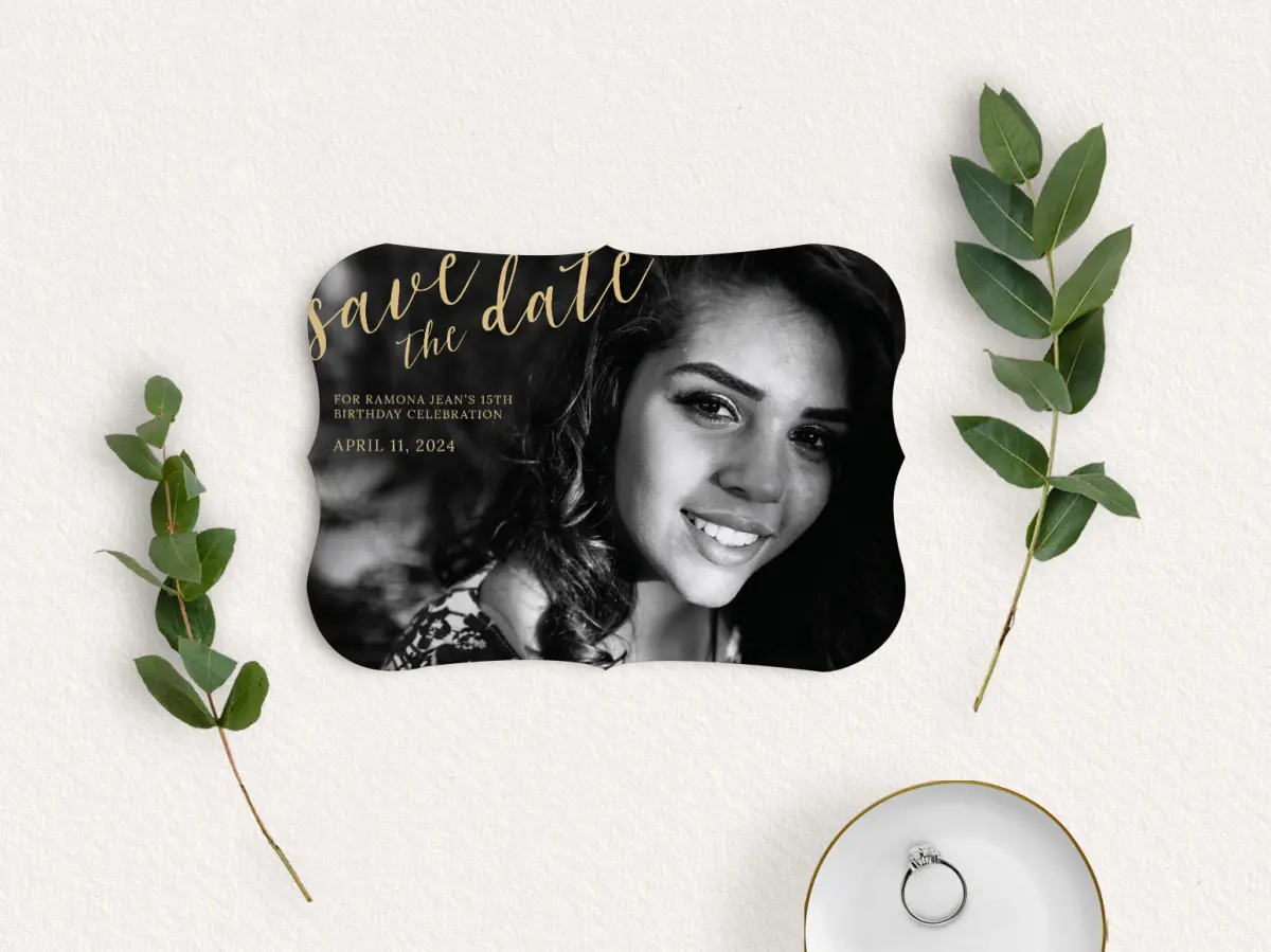Save the Date Card with Optional Guest Addressing Service