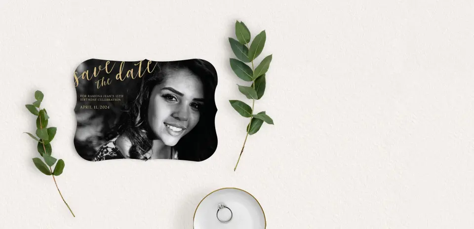 Save the Date Card with Optional Guest Addressing Service