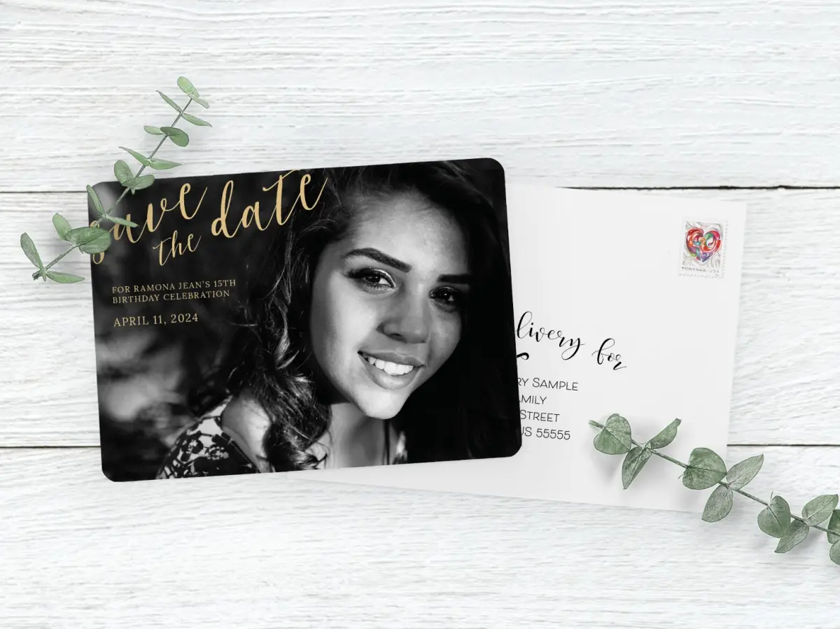 Save the Date Card with Optional Guest Addressing Service