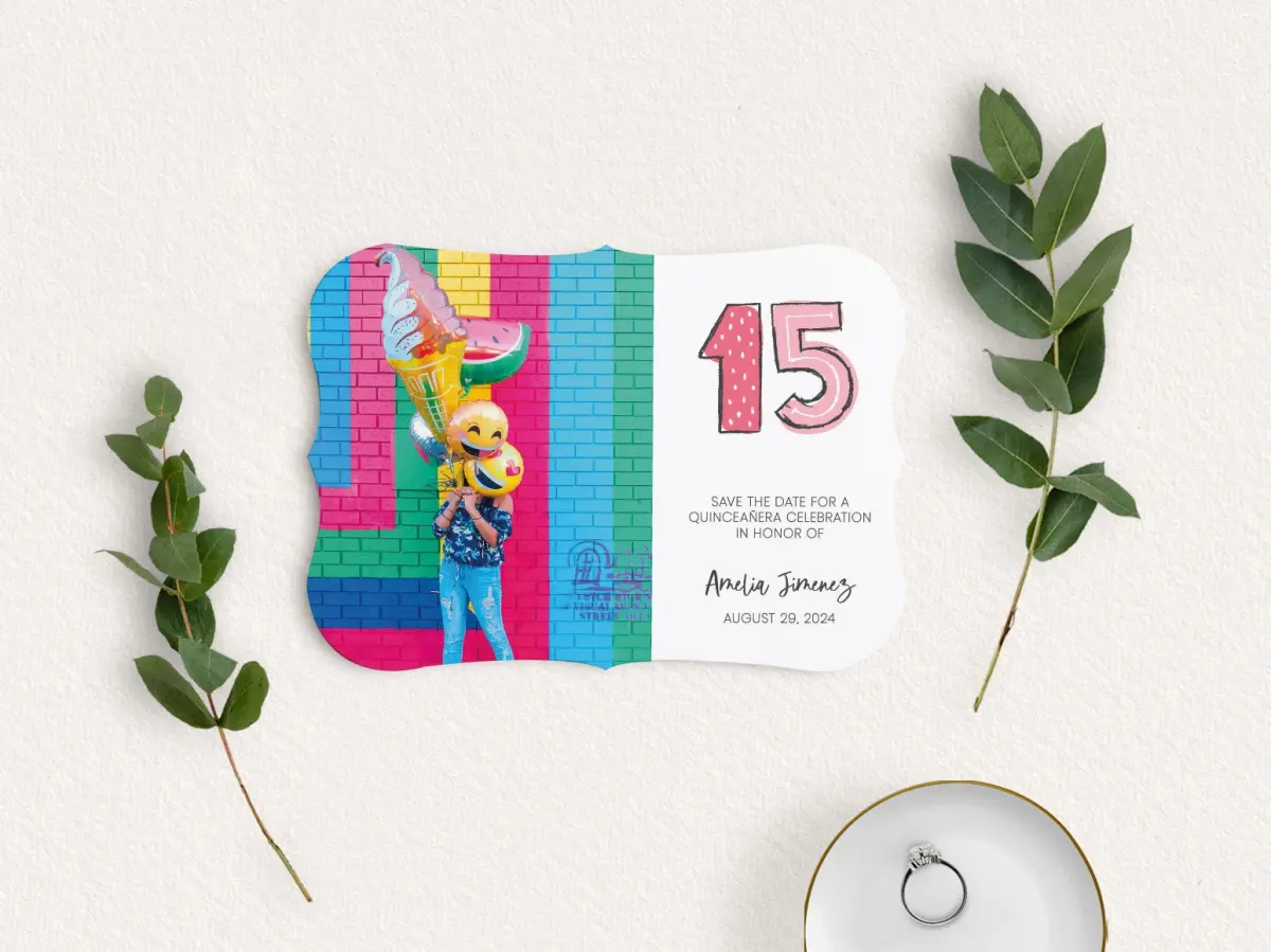 Save the Date Card with Optional Guest Addressing Service
