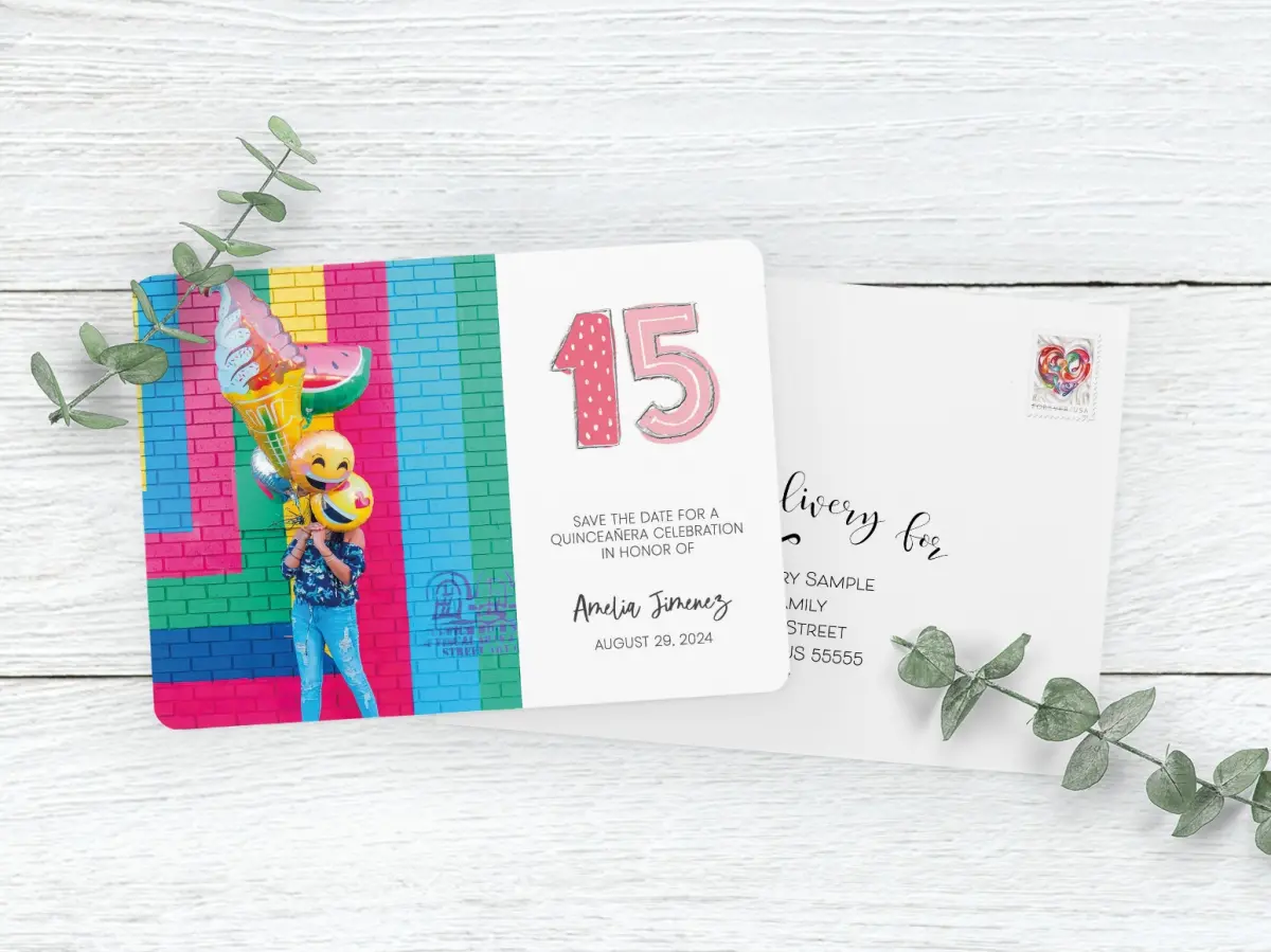 Save the Date Card with Optional Guest Addressing Service
