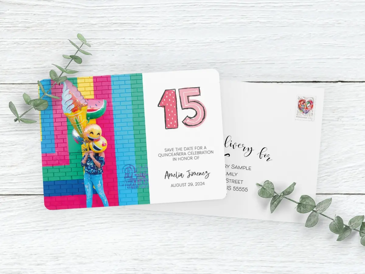 Save the Date Card with Optional Guest Addressing Service
