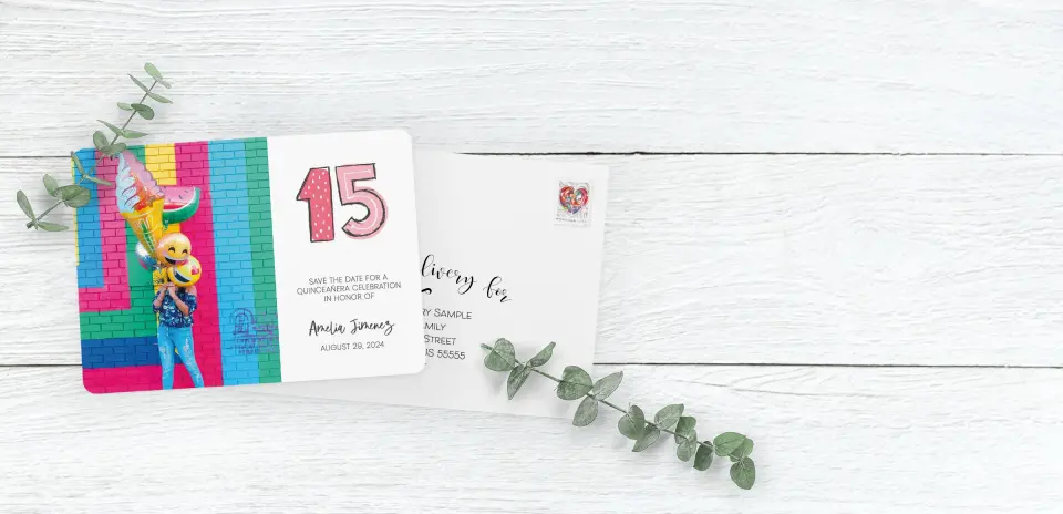 Save the Date Card with Optional Guest Addressing Service