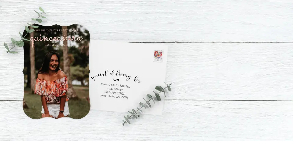 Save the Date Card with Optional Guest Addressing Service