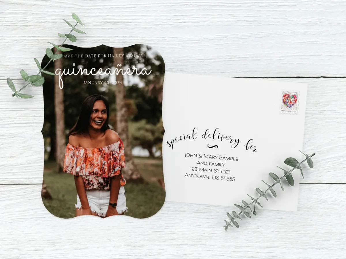 Save the Date Card with Optional Guest Addressing Service