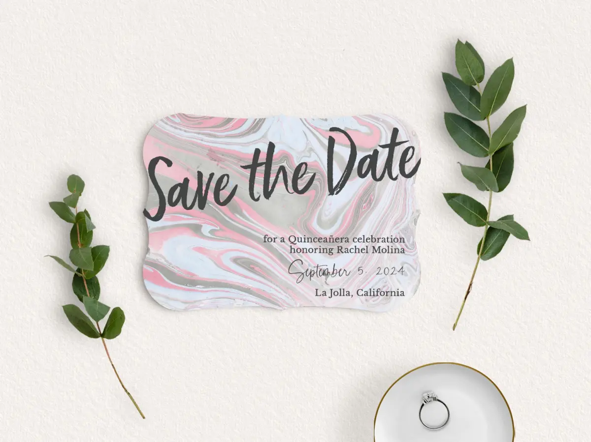 Save the Date Card with Optional Guest Addressing Service