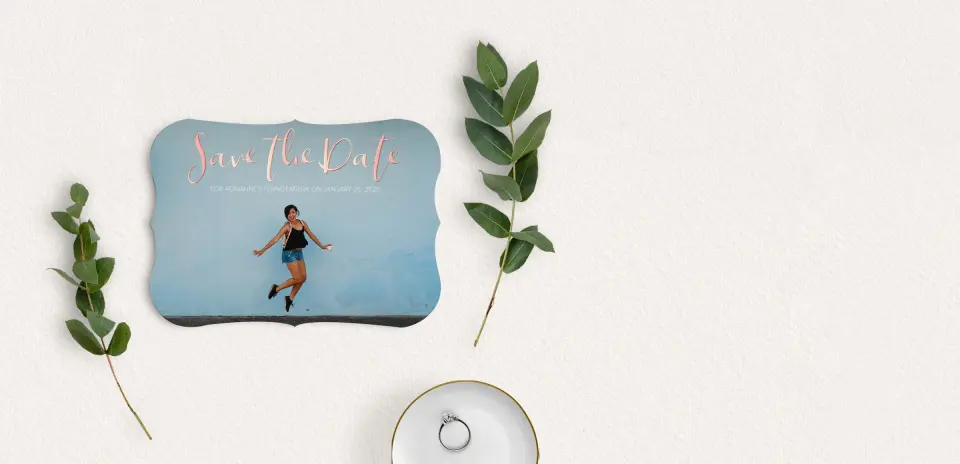 Save the Date Card with Optional Guest Addressing Service