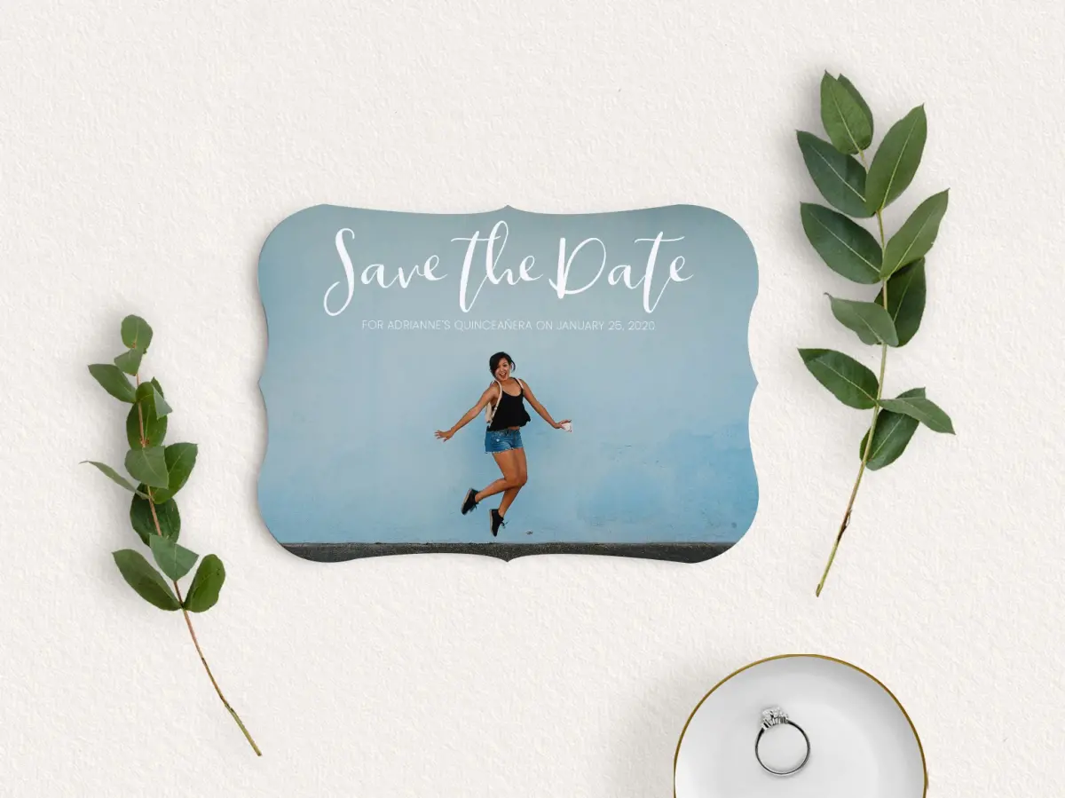 Save the Date Card with Optional Guest Addressing Service