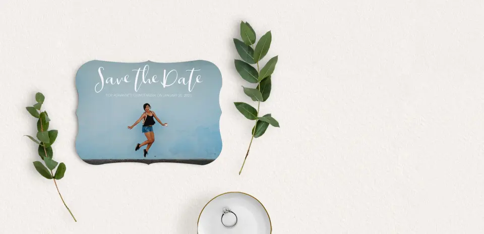 Save the Date Card with Optional Guest Addressing Service