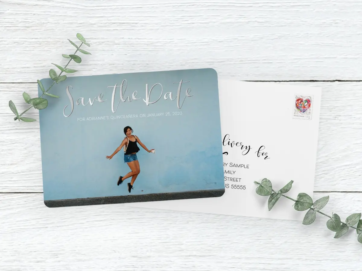 Save the Date Card with Optional Guest Addressing Service