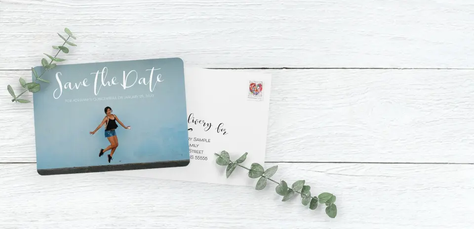 Save the Date Card with Optional Guest Addressing Service