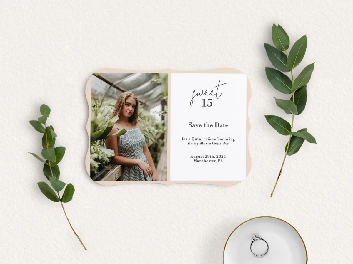 Save the Date Card with Optional Guest Addressing Service