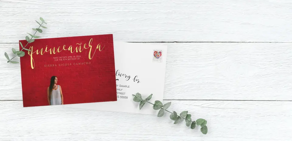 Save the Date Card with Optional Guest Addressing Service