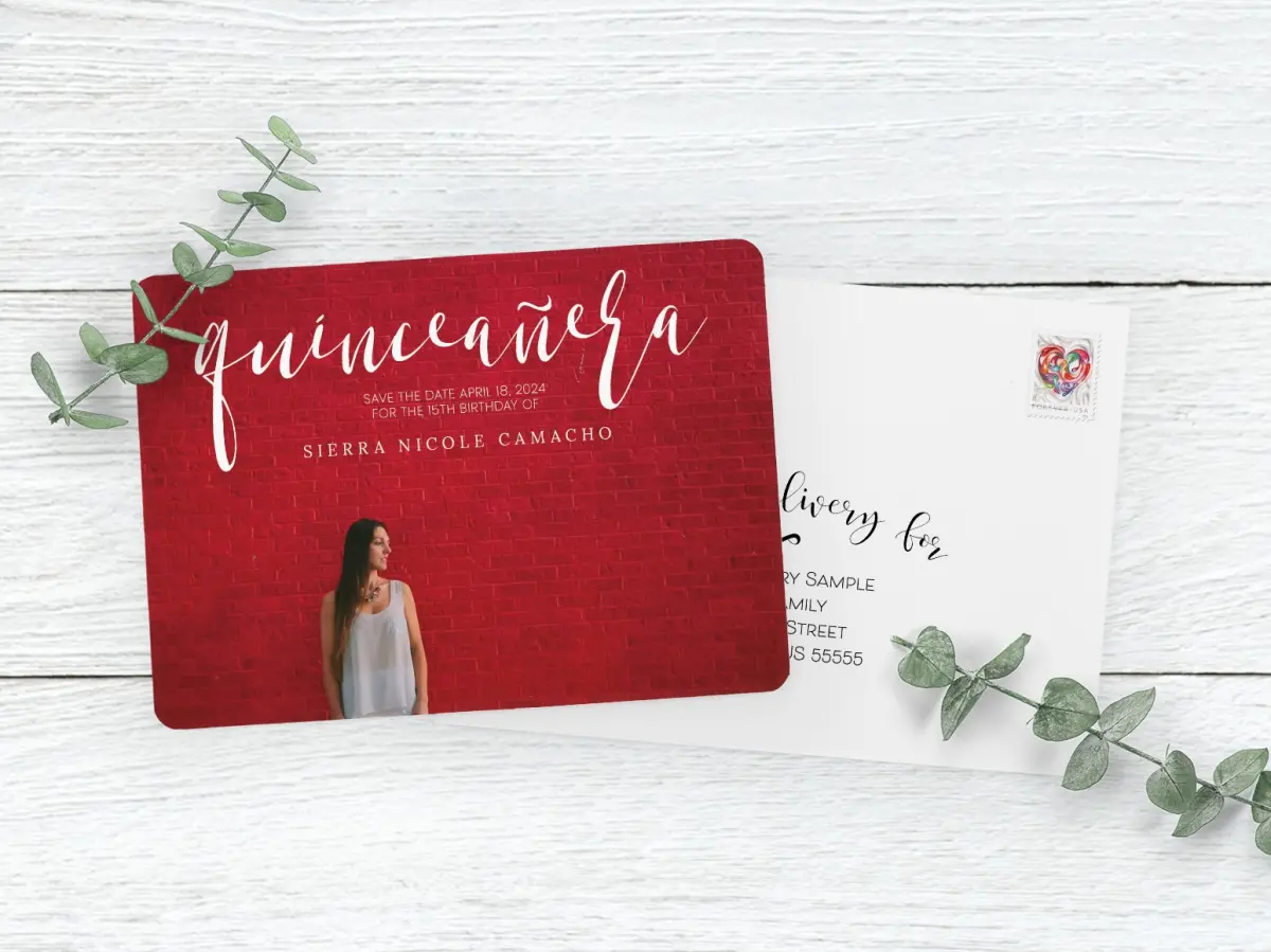 Save the Date Card with Optional Guest Addressing Service