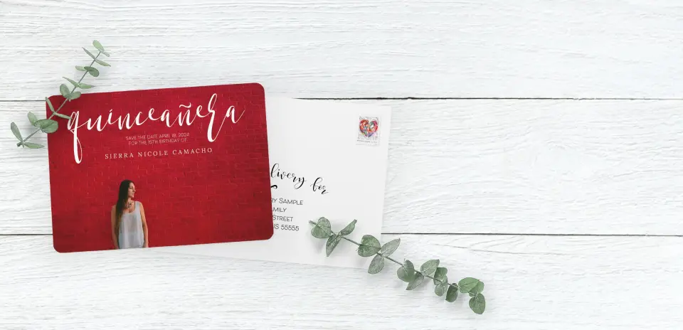 Save the Date Card with Optional Guest Addressing Service