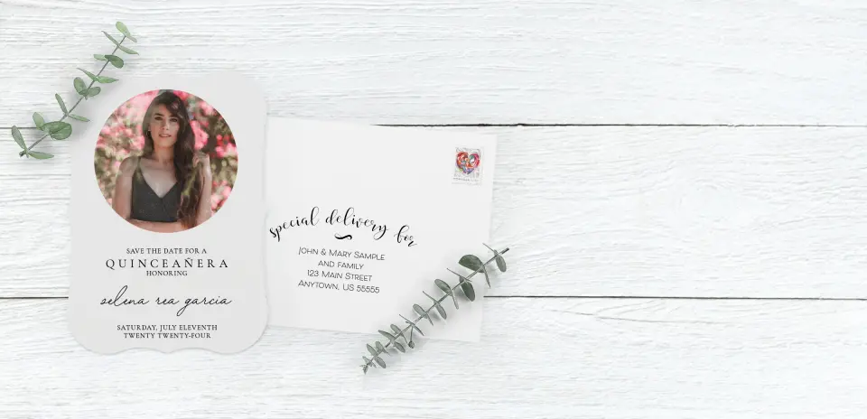 Save the Date Card with Optional Guest Addressing Service