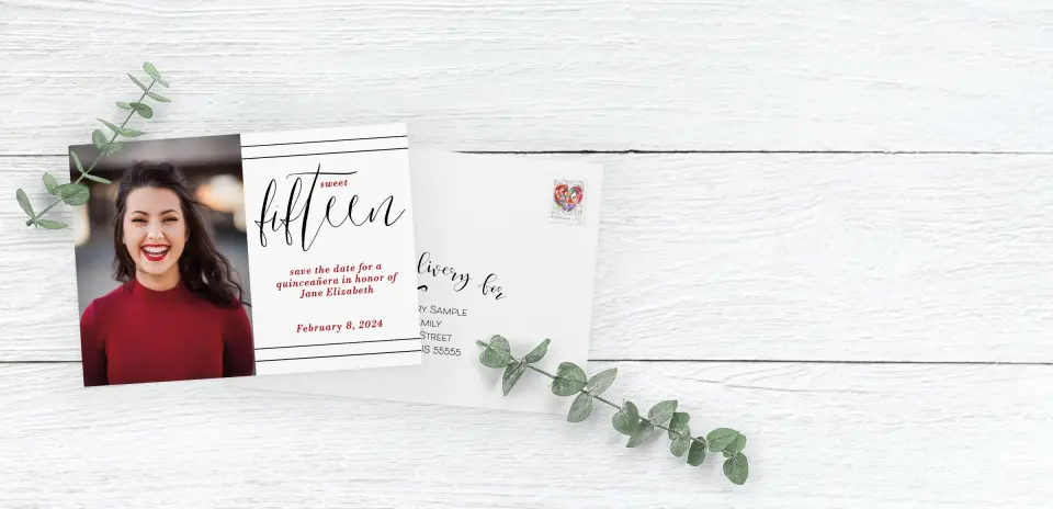 Save the Date Card with Optional Guest Addressing Service