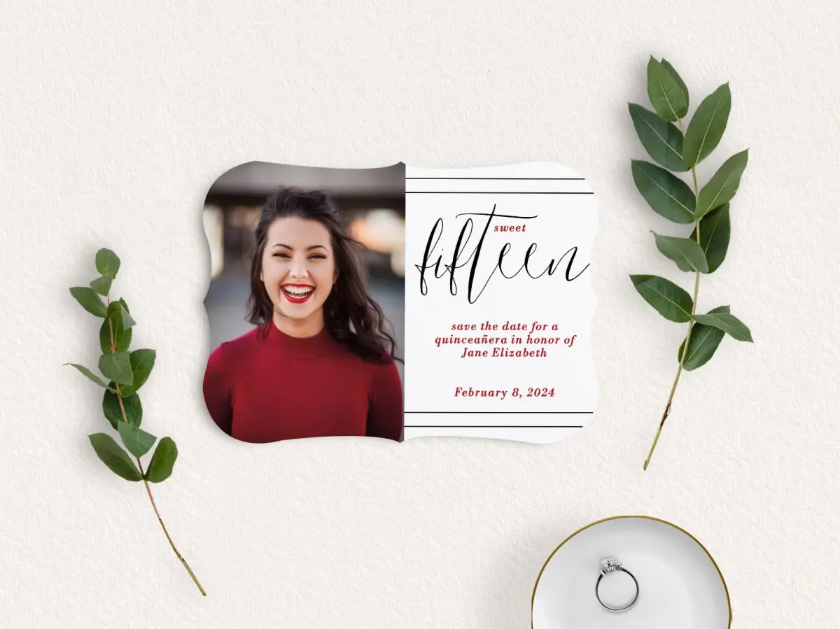 Save the Date Card with Optional Guest Addressing Service