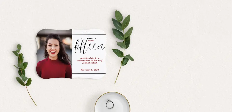 Save the Date Card with Optional Guest Addressing Service