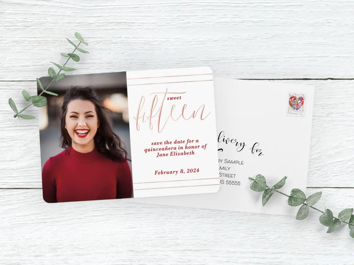 Save the Date Card with Optional Guest Addressing Service