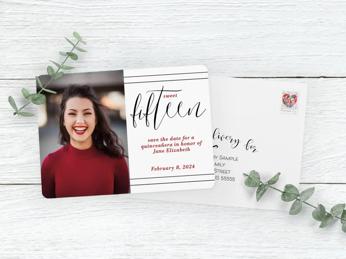 Save the Date Card with Optional Guest Addressing Service