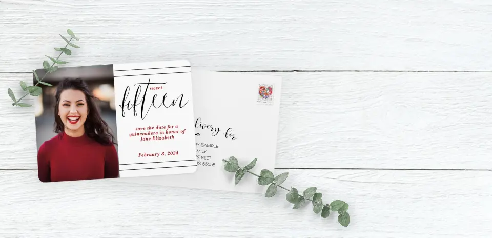 Save the Date Card with Optional Guest Addressing Service