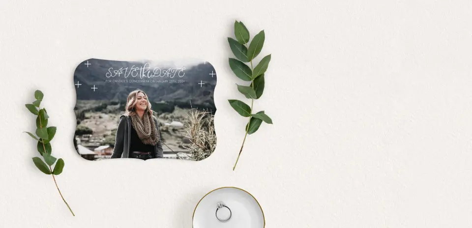 Save the Date Card with Optional Guest Addressing Service
