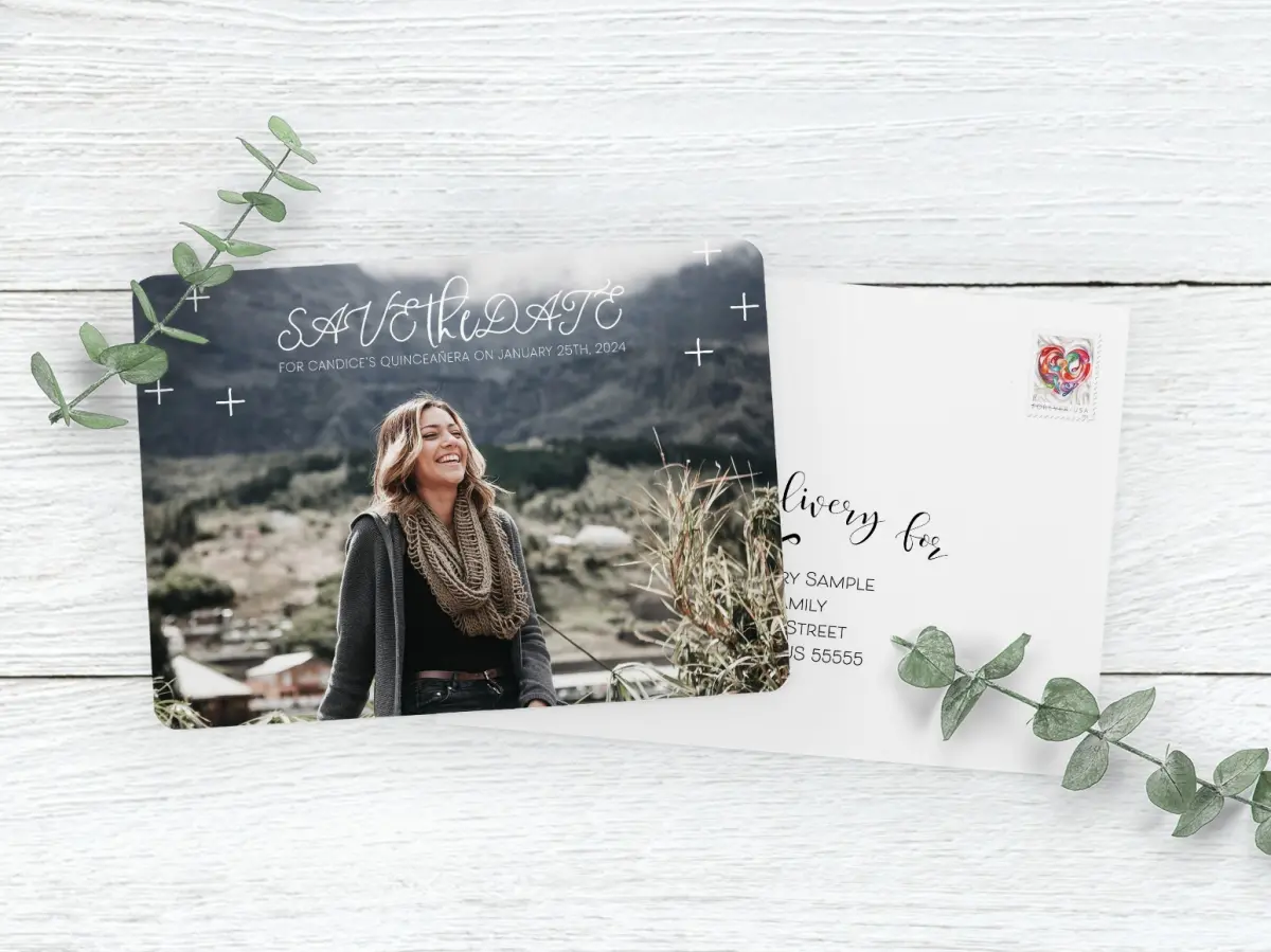 Save the Date Card with Optional Guest Addressing Service